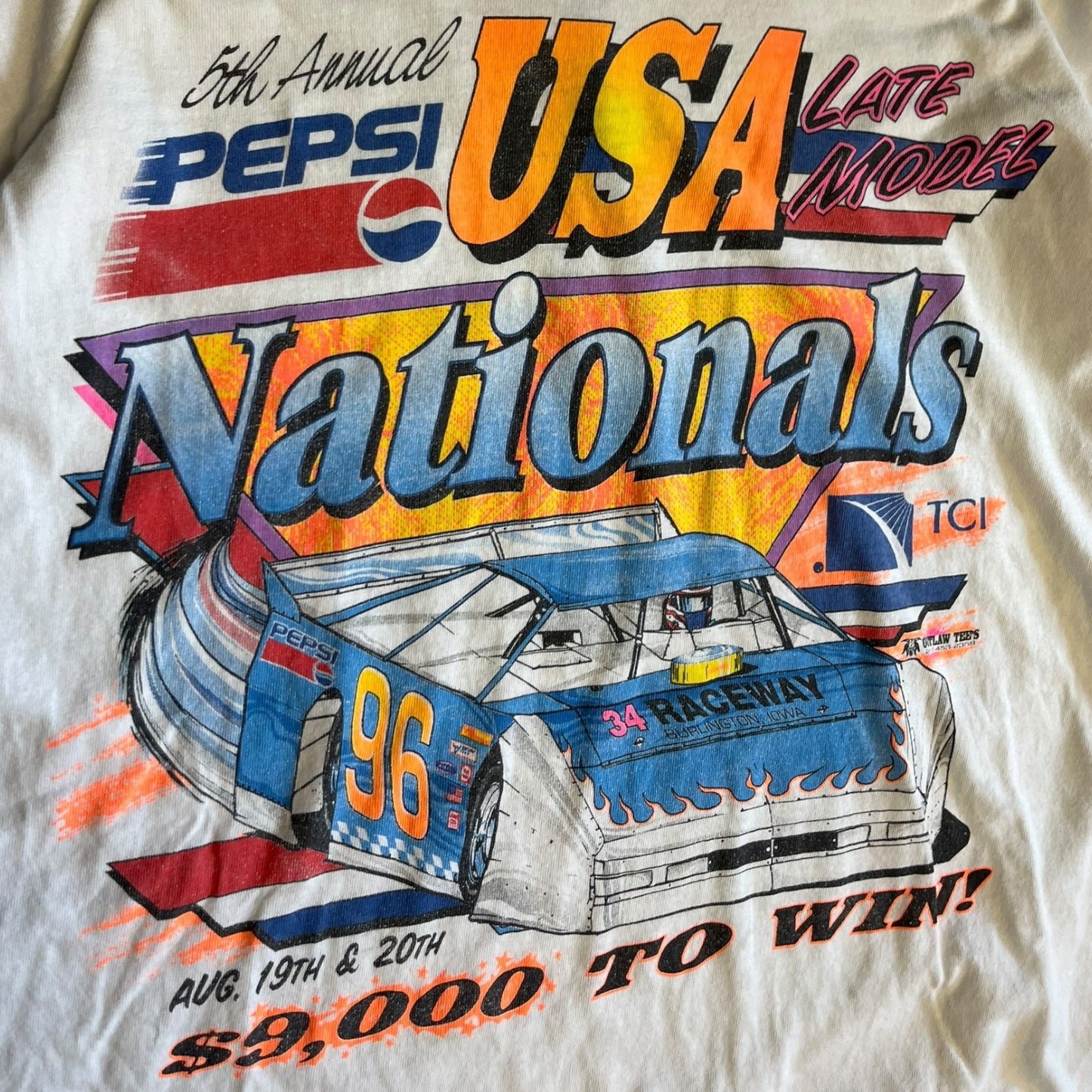 Vintage 1996 NHRA Pepsi U.S. Nationals Drag Racing Tee