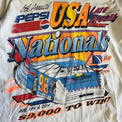 Vintage 1996 NHRA Pepsi U.S. Nationals Drag Racing Tee