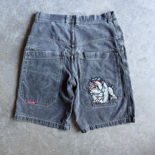 Vintage JNCO Jeans Bulldog Black Baggy Shorts