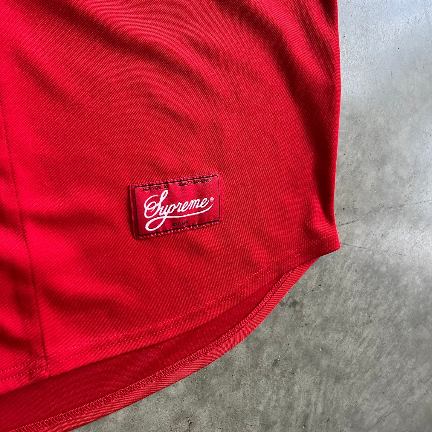 Supreme SS19 Red Rum Baseball Jersey