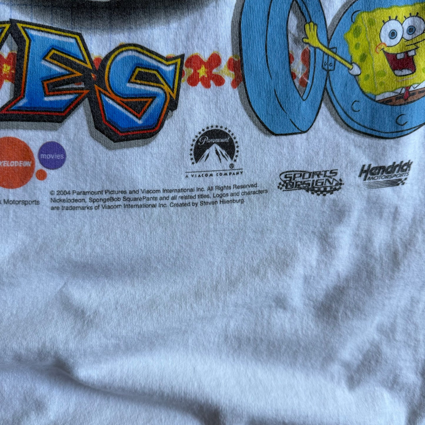 Vintage SpongeBob SquarePants Movie NASCAR Kyle Busch Tee