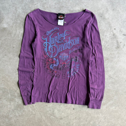 Y2K Harley Davidson Bike & Wing Spell-Out Longsleeve