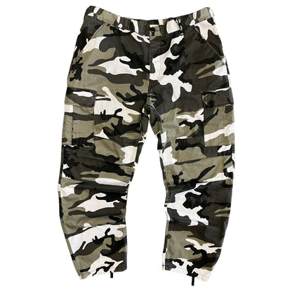 Black & White Snow Camo Surplus Cargo Pants