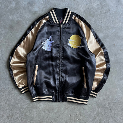 Satin Embroidered Wolf Sukajan Jacket