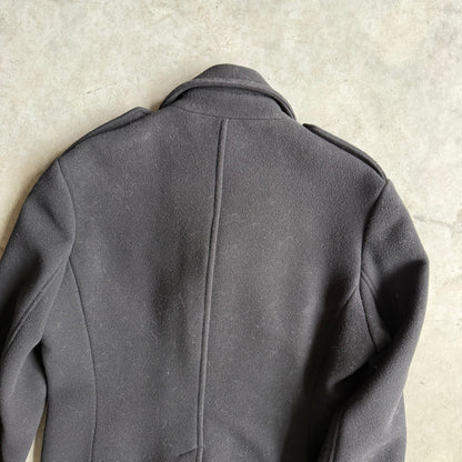 Polo Ralph Lauren Wool Double Breasted Black Pea Coat