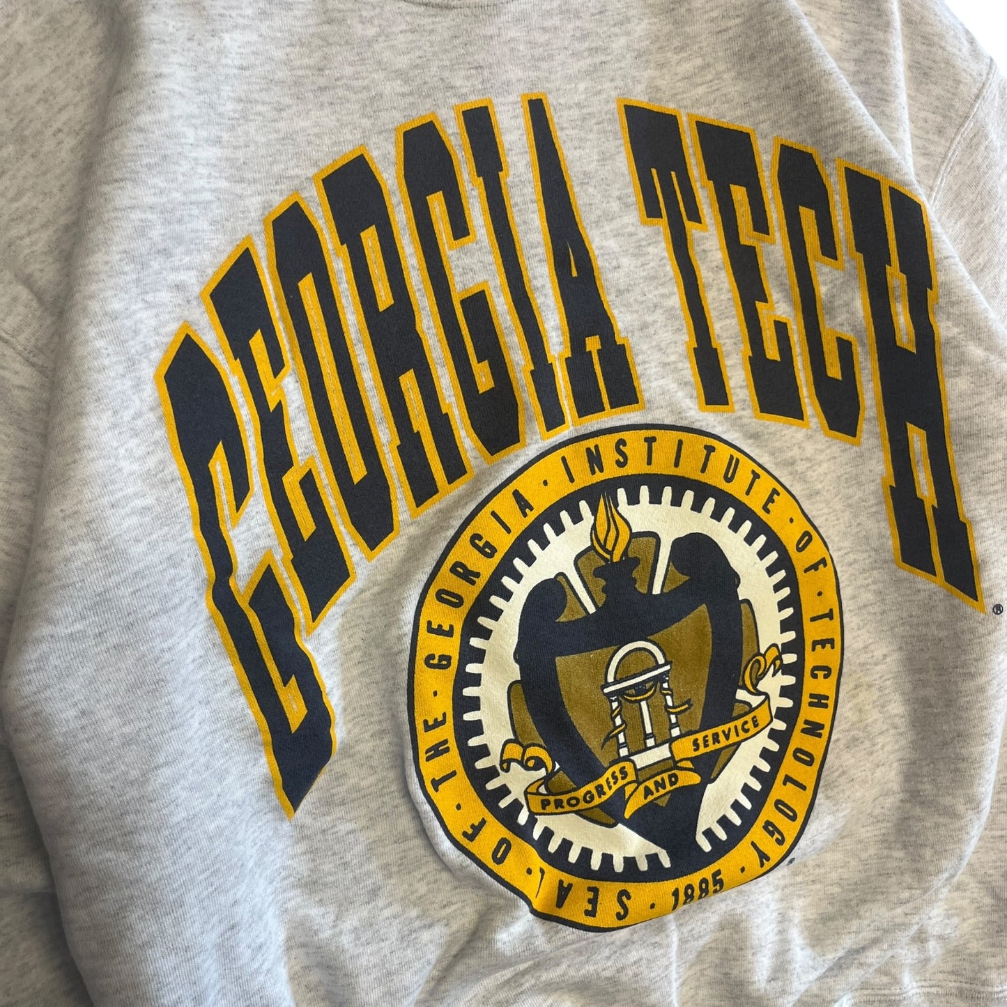 Vintage Georgia Tech Grey Crest Sweatshirt