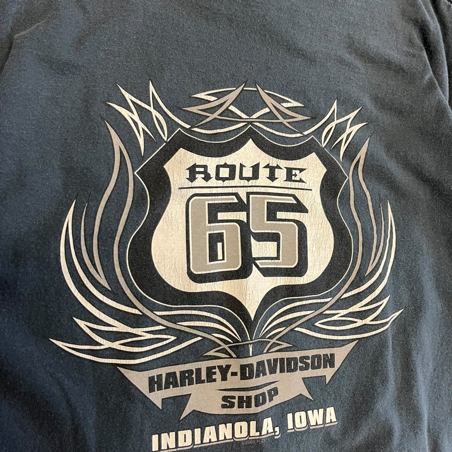 Y2K Harley Davidson Route 65 Pocket Tee