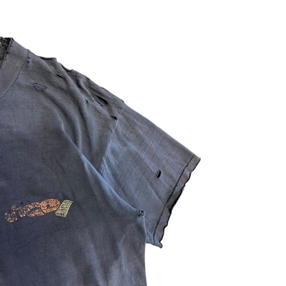 Vintage Distressed Thrashed JNCO Lazy Boy Navy T Shirt