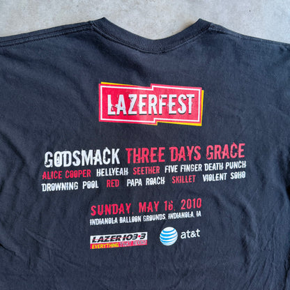 Y2K Lazerfest Fist Through Glass Promo Tee