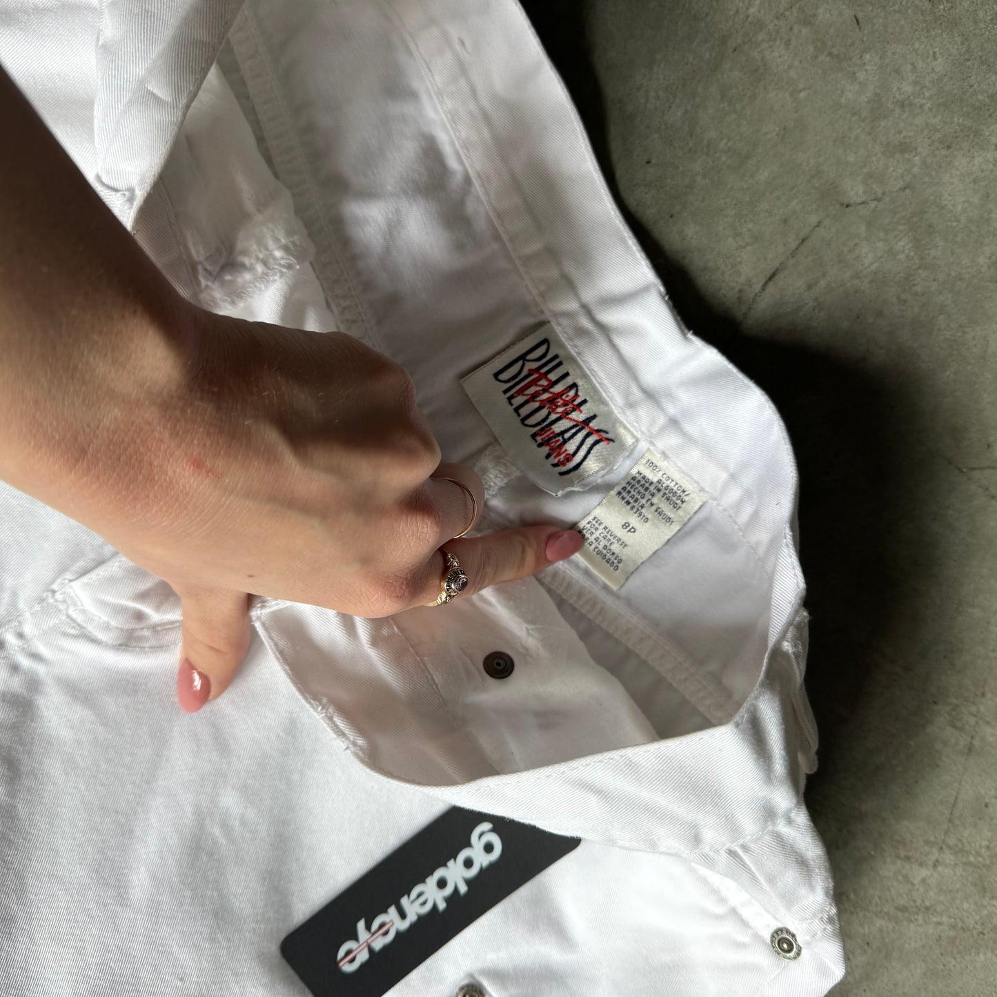 Women’s Vintage Bill Bass White Canvas Shorts