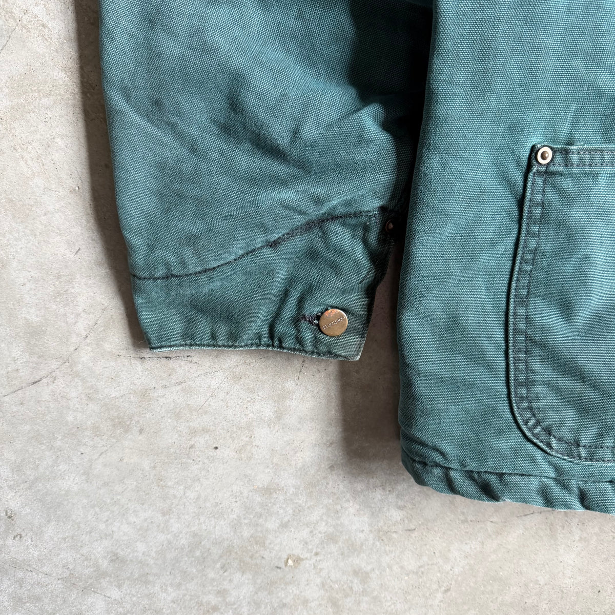 Vintage Carhartt ‘CB143’ Hunter Green Blanket Lined Chore Coat