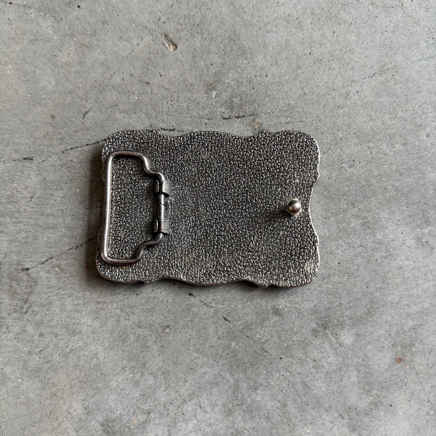 Silver Metal Cross Belt Buckle