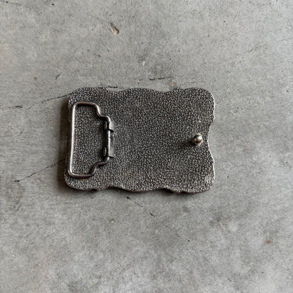 Silver Metal Cross Belt Buckle