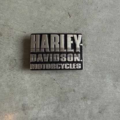 Harley Davidson Gunmetal Font Spellout Belt Buckle