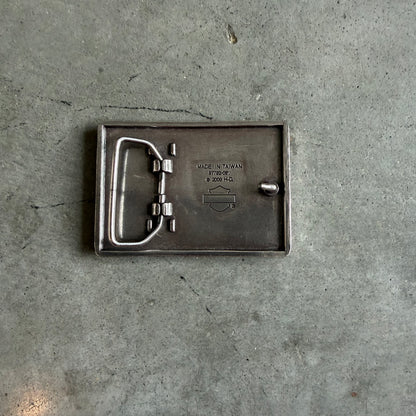 Harley Davidson Gunmetal Font Spellout Belt Buckle