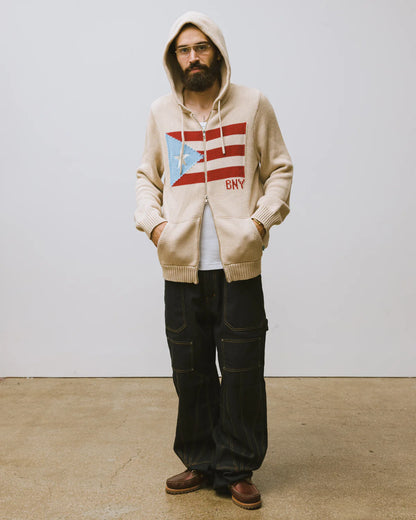 Brigade - El Padre Zip Knit Hoodie (Cream)