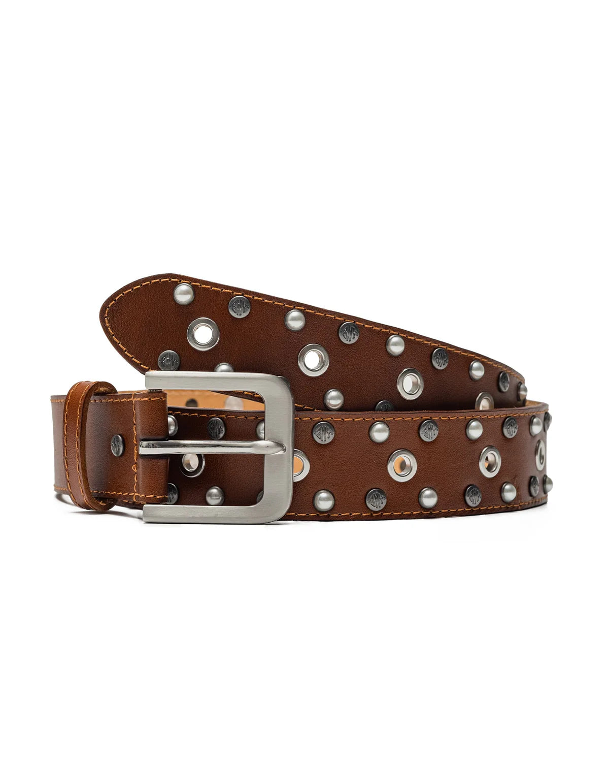 Brigade - FW24 Studded Belt (Brown)