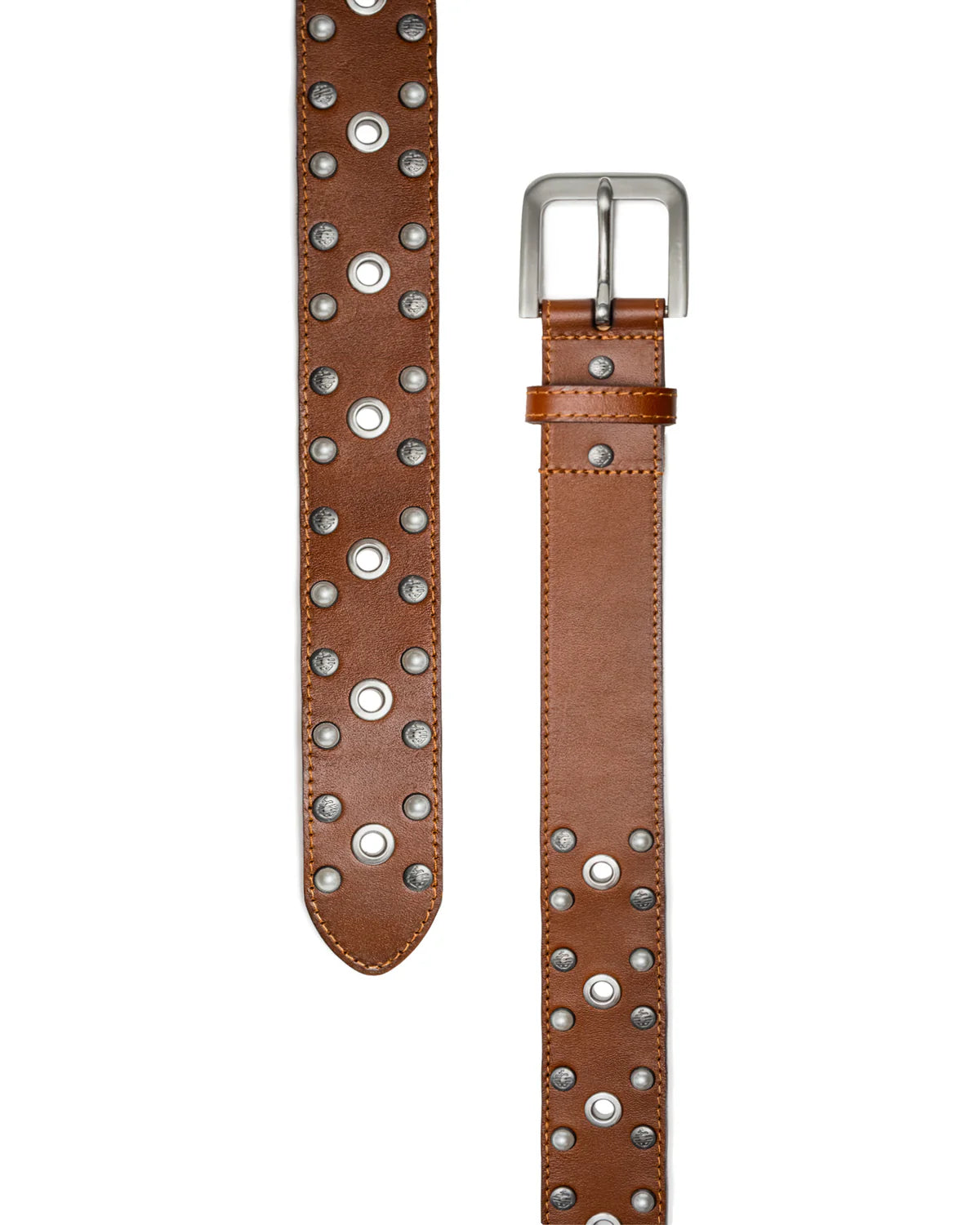 Brigade - FW24 Studded Belt (Brown)