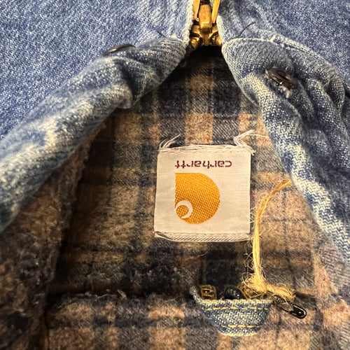 Carhartt denim discount hooded jacket
