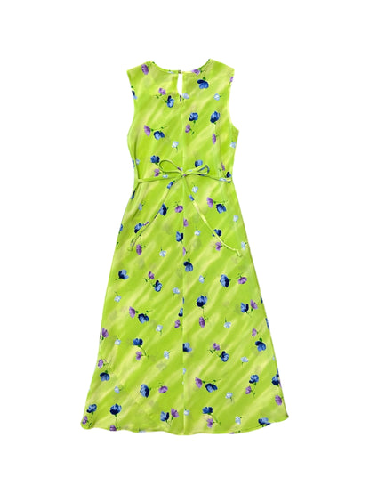 Women’s My Michelle Neon Green and Floral Midi Dress