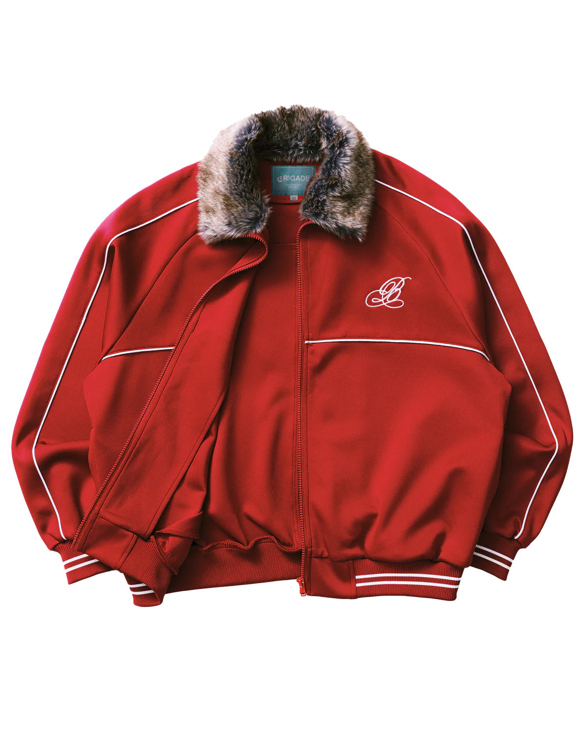 Brigade - Fur Collar Track Jacket (Red)