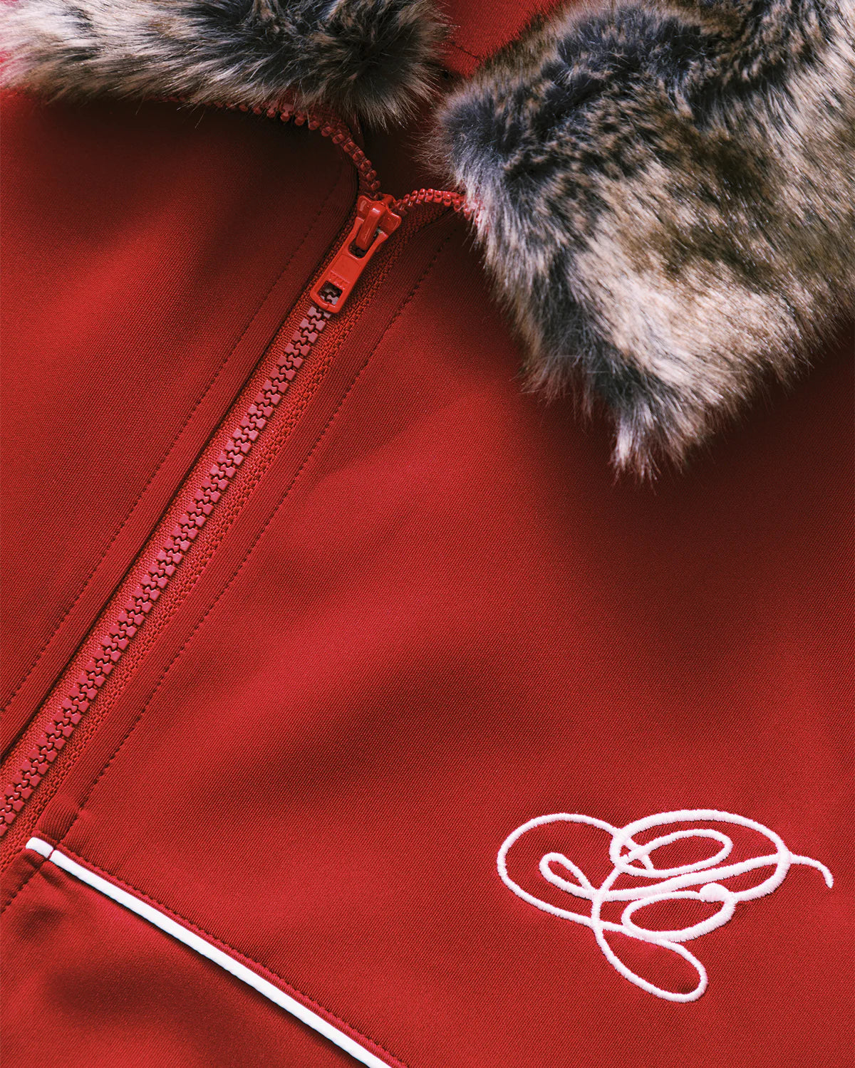 Brigade - Fur Collar Track Jacket (Red)