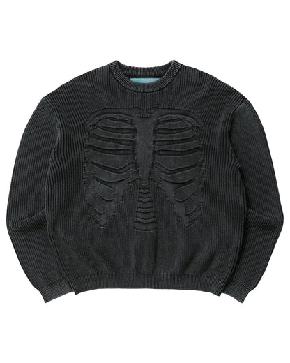 Brigade - Acid Wash Bones 3D Sweater