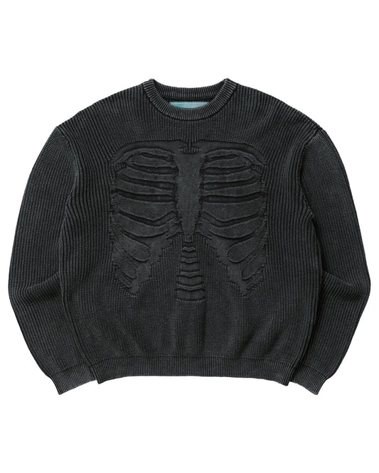 Brigade - Acid Wash Bones 3D Sweater