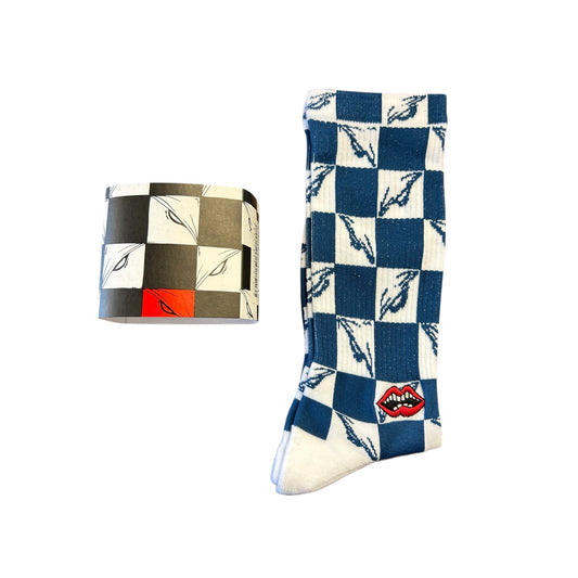 Chrome Hearts Matty Boy 99 Eyes Socks - Blue