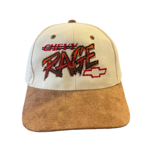 Vintage Chevy Rage Suede Brim Strapback Hat
