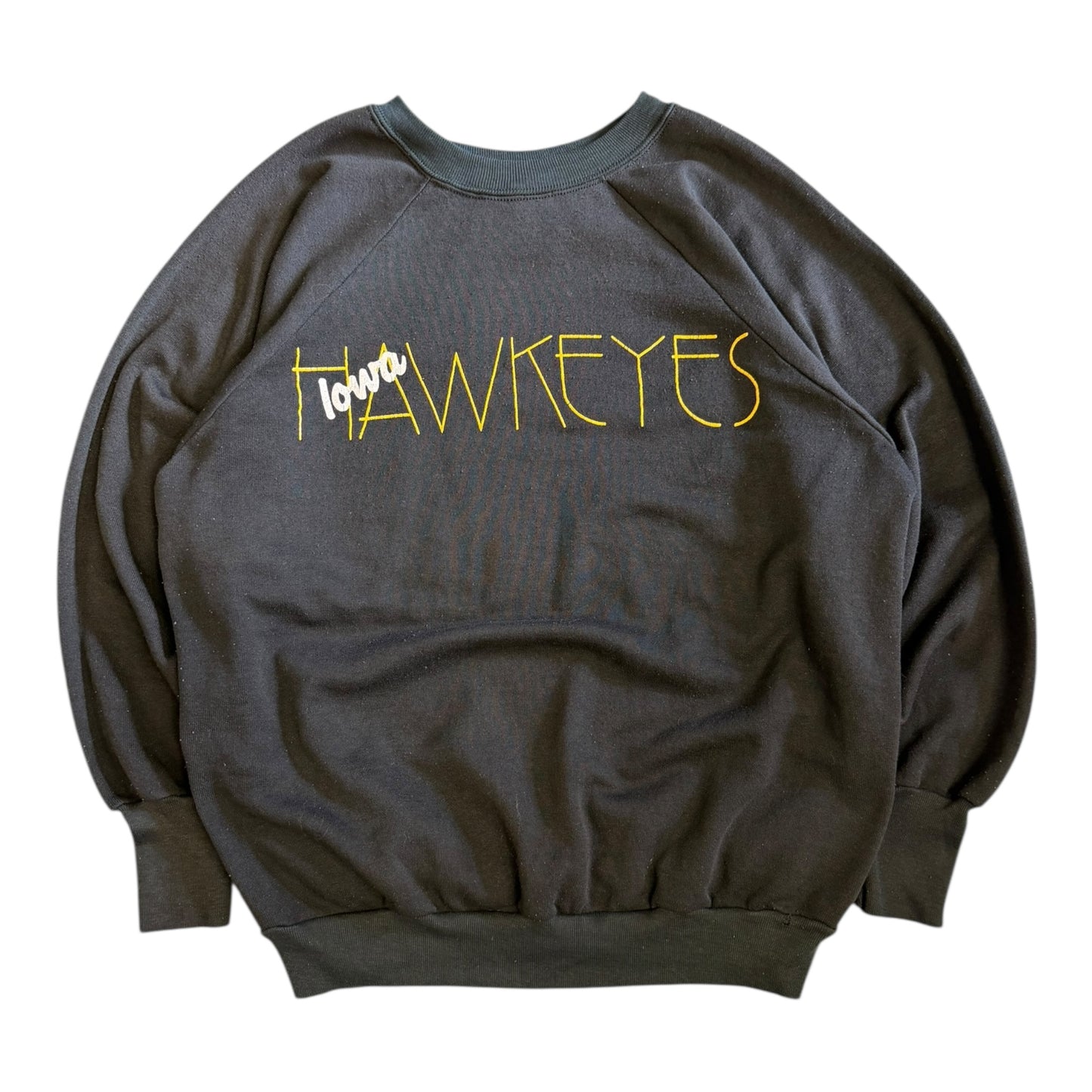 Vintage Iowa Hawkeyes Funky Spell Out Sweatshirt