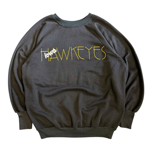 Vintage Iowa Hawkeyes Funky Spell Out Sweatshirt