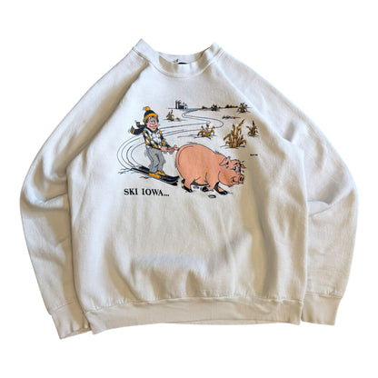 Vintage Raglan Cut Ski Iowa Sweatshirt