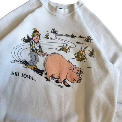 Vintage Raglan Cut Ski Iowa Sweatshirt