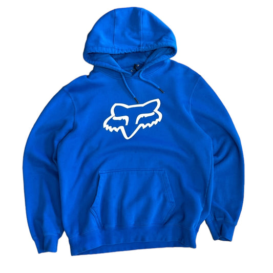 Y2K Blue Fox Racing Logo Hoodie