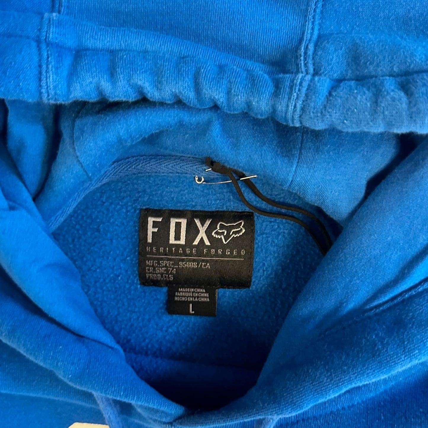 Y2K Blue Fox Racing Logo Hoodie