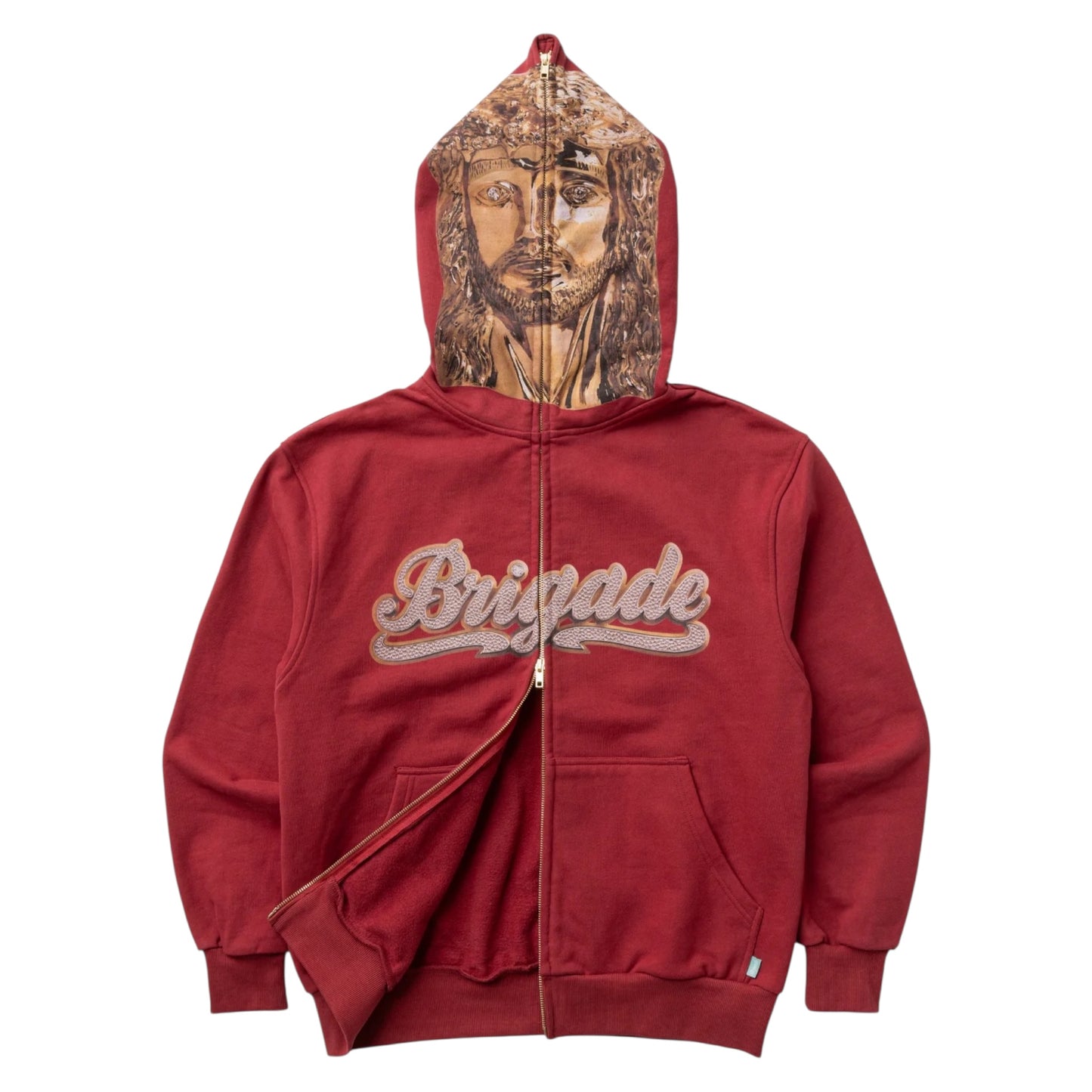 Brigade - Jesus Piece Full Zip Hoodie (Burgundy)