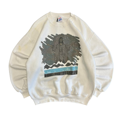 Vintage Jesus He Is Risen Crewneck