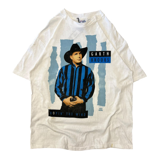 Vintage Garth Brooks Ropin’ The Wind White Tour Tee