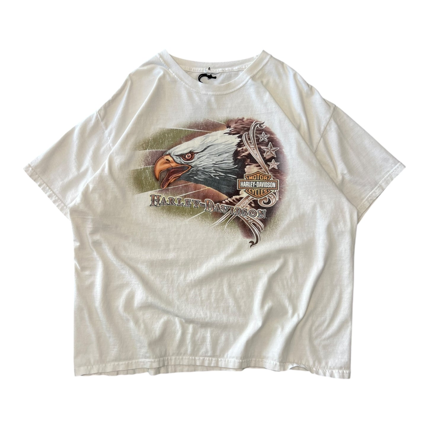 Y2K Ottumwa Harley Davidson White Eagle Tee