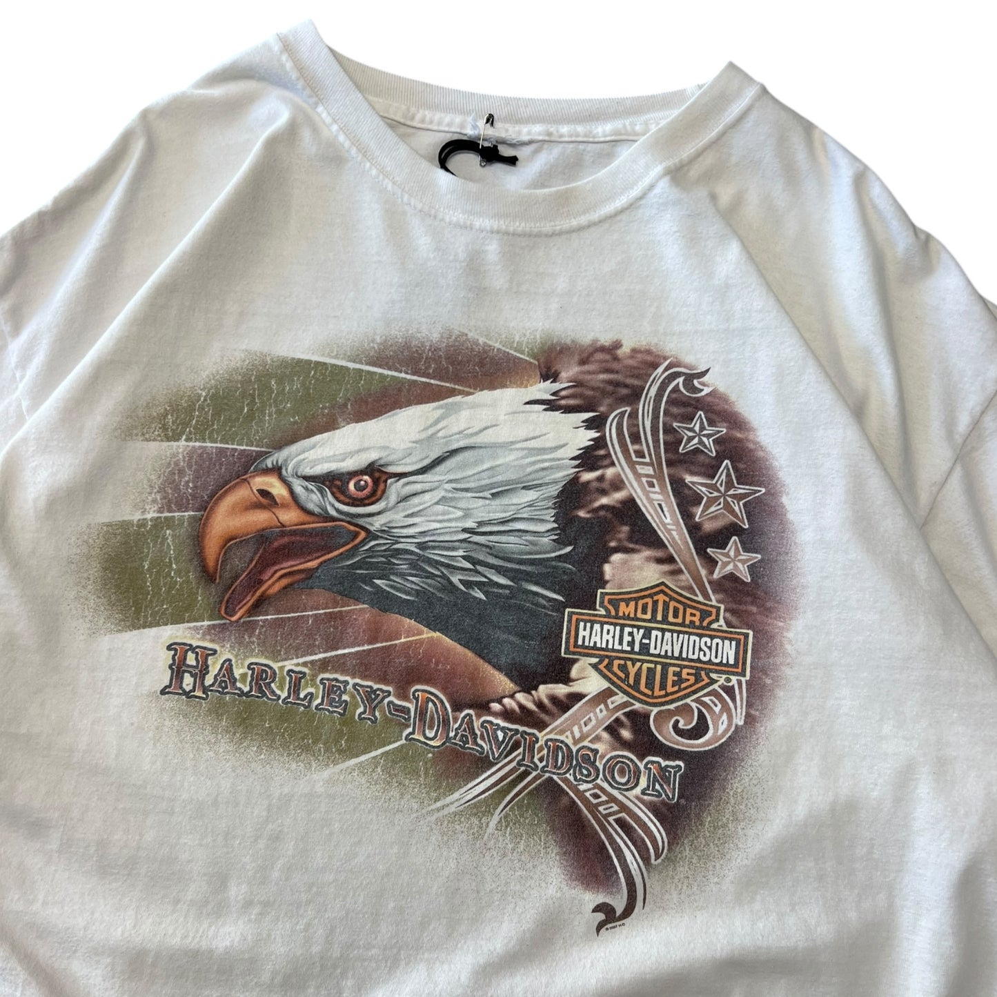 Y2K Ottumwa Harley Davidson White Eagle Tee