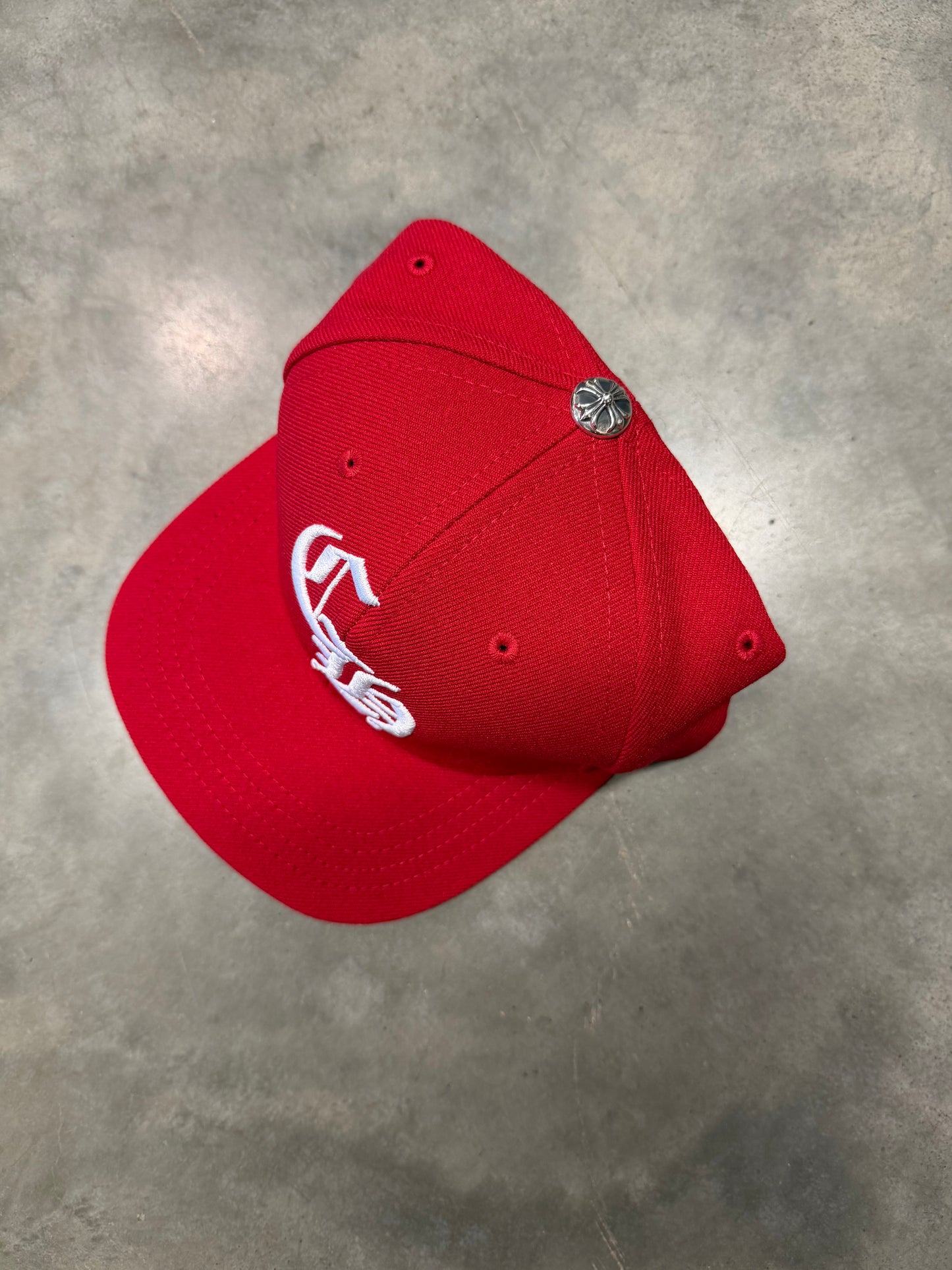 Chrome Hearts Baseball Snapback Hat - Red