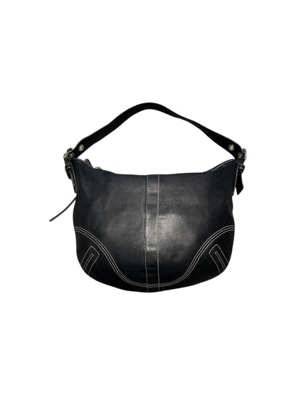 2005 Coach 8A03 Pebbled Leather Hobo Shoulder Bag In Black