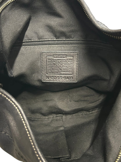 2005 Coach 8A03 Pebbled Leather Hobo Shoulder Bag In Black