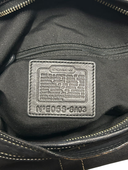 2005 Coach 8A03 Pebbled Leather Hobo Shoulder Bag In Black