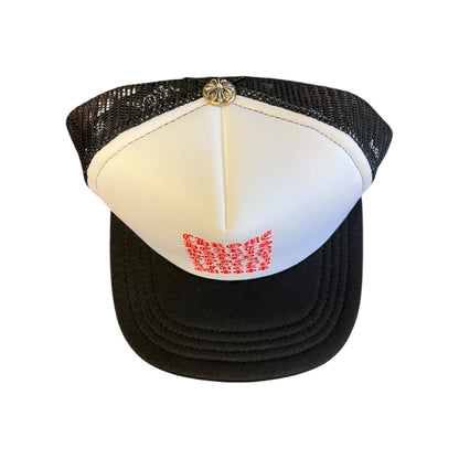 Chrome Hearts Eye Chart Black Trucker Hat