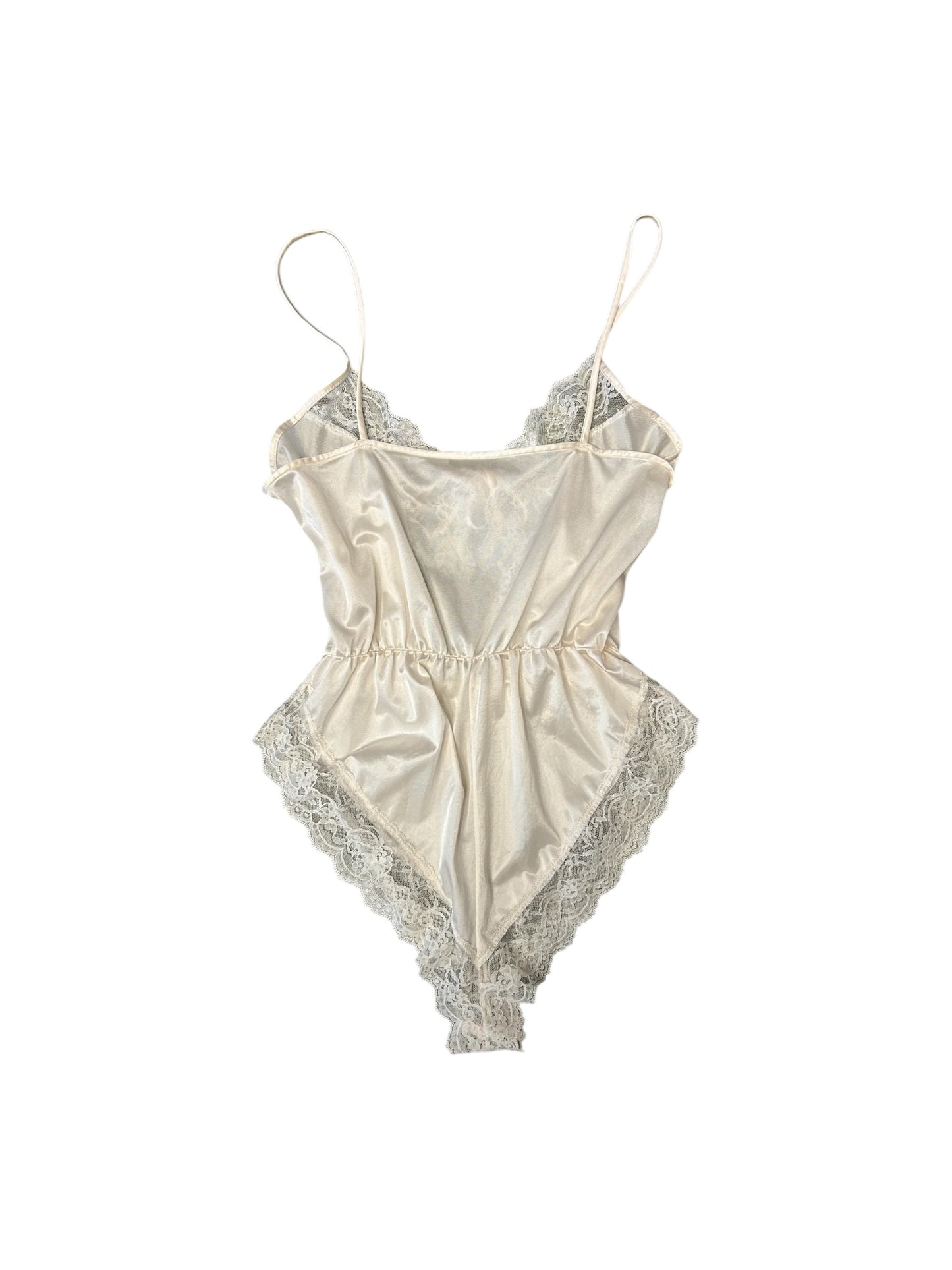Women’s Vintage Cream Lace Teddy