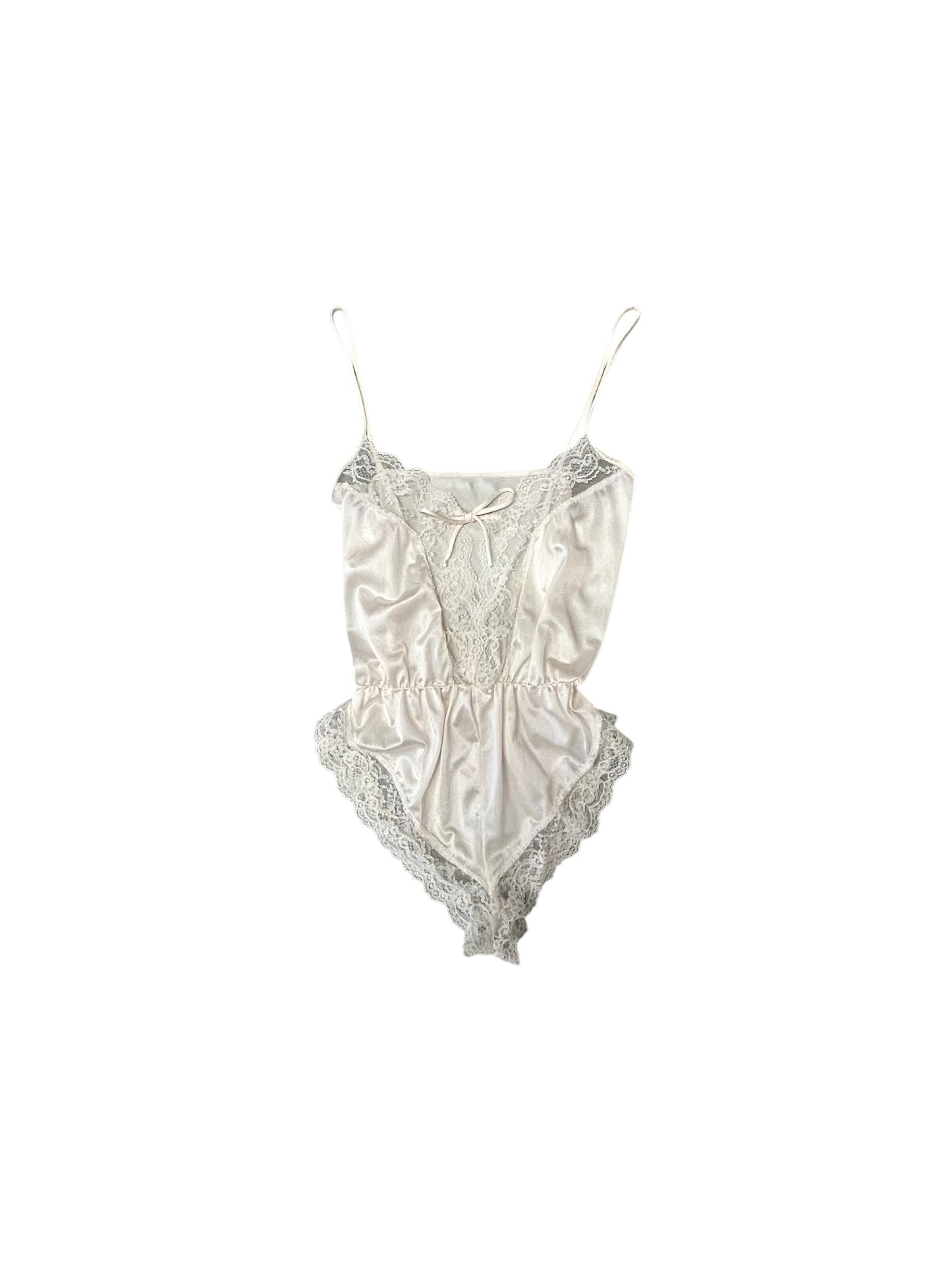 Women’s Vintage Cream Lace Teddy
