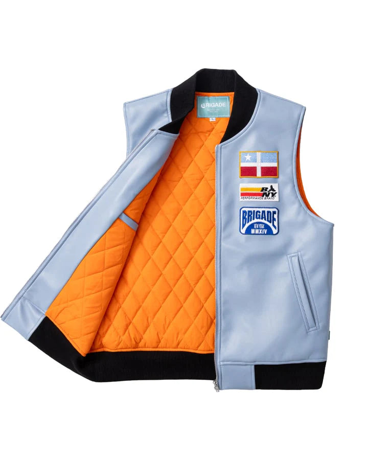 Brigade - Pronto Llegra Vegan Leather Jacket (Light Blue)