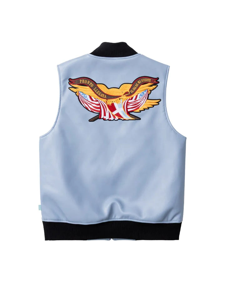 Brigade - Pronto Llegra Vegan Leather Jacket (Light Blue)